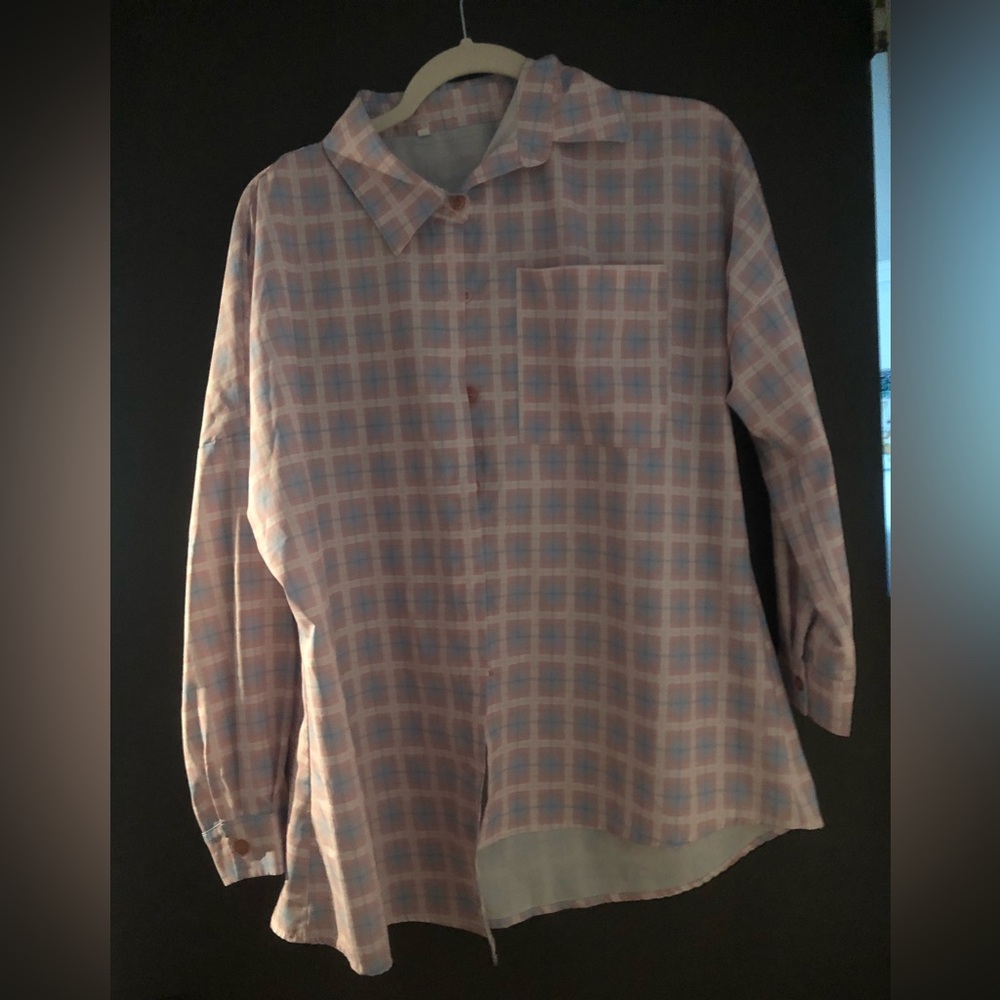 Unisex flannel pink and light blue